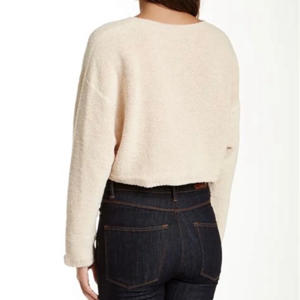 American Apparel Crop Sweater Mint Green 100% Cotton Relaxed Fit Crop Sweater OS - Picture 10 of 12